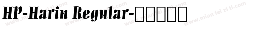 HP-Harin Regular字体转换